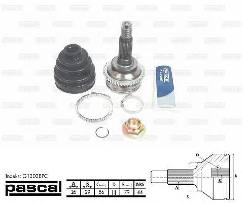 Przegub homokinetyczny przedni zewnętrzny GD2322510A Mazda