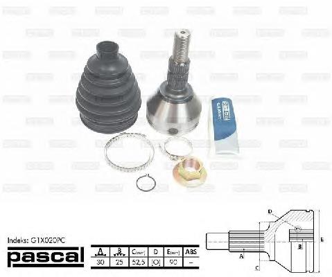 Przegub homokinetyczny przedni zewnętrzny 1603233 Opel