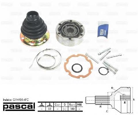 Przegub homokinetyczny przedni wewnętrzny VAG 251598101 cena, od 35,61 USD