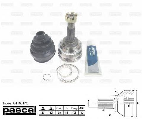 Przegub homokinetyczny przedni zewnętrzny Nissan/Infiniti 3921171J26