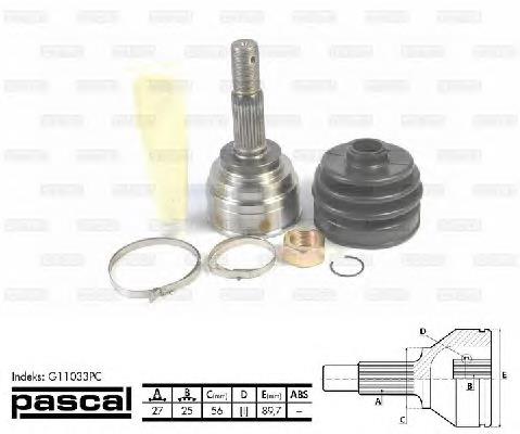 Przegub homokinetyczny przedni zewnętrzny Nissan Maxima sedana (J30) (1988 - 1994) cena, od 52,83 USD