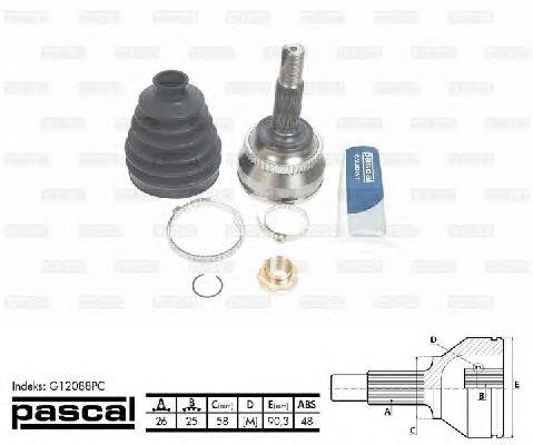 Przegub homokinetyczny przedni zewnętrzny Toyota 4347009A15