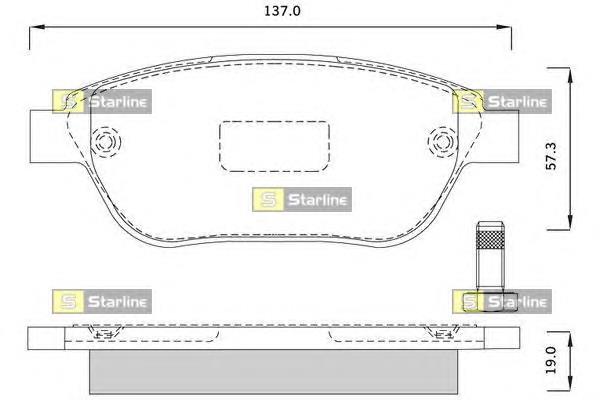 BD S248 Starline klocki hamulcowe przednie tarczowe
