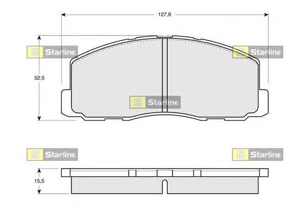 Klocki hamulcowe przednie tarczowe Mitsubishi MR162522 cena, od 24,77 USD