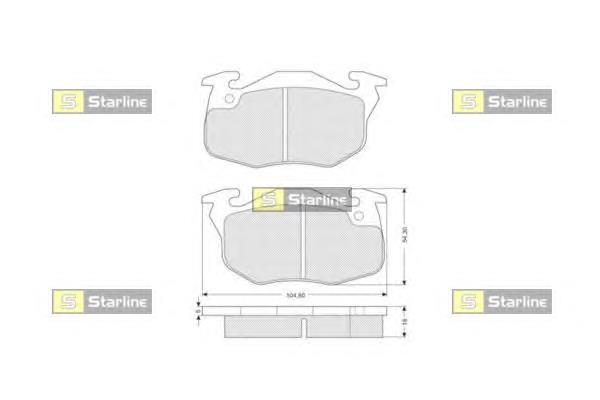 Klocki hamulcowe przednie tarczowe Peugeot/Citroen 1617247680 cena, od 2,59 USD