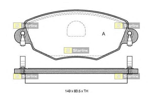 BD S313 Starline klocki hamulcowe przednie tarczowe