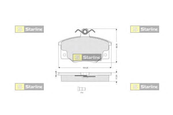 BD S029 Starline klocki hamulcowe przednie tarczowe