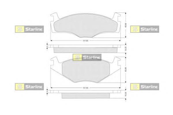 BD S067 Starline klocki hamulcowe przednie tarczowe