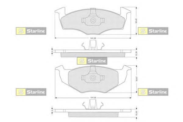 BD S072 Starline klocki hamulcowe przednie tarczowe