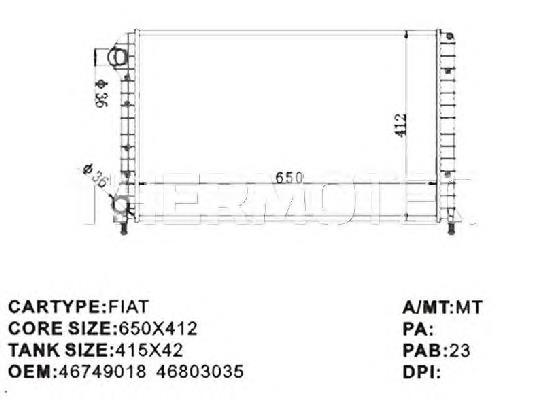 Do koszyka 51867711 Fiat/Alfa/Lancia Chłodnica silnika