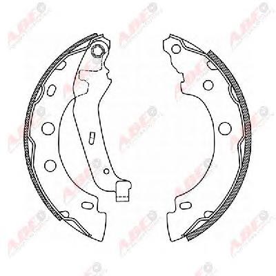 Klocki hamulcowe tylne bębnowe ABE C0R013ABE cena, od 27,68 USD