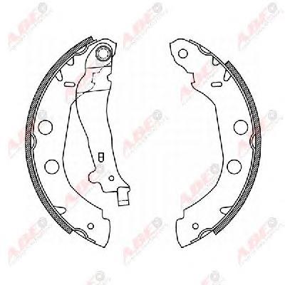 Klocki hamulcowe tylne bębnowe ABE C01002ABE cena, od 27,02 USD