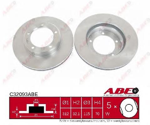 C32093ABE ABE tarcza hamulcowa przednia