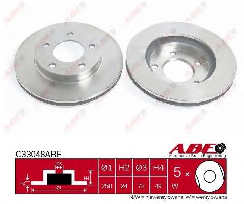 Tarcza hamulcowa przednia GA4Y3325X Mazda