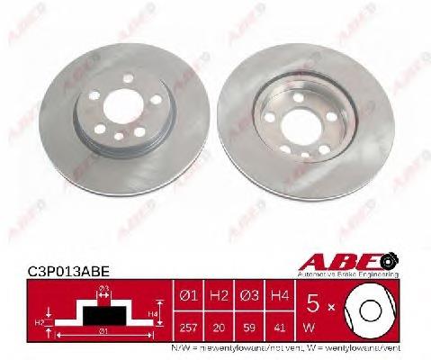 Tarcza hamulcowa przednia ABE C3P013ABE cena, od 36,73 USD
