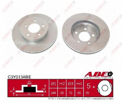 52128247AA Chrysler Tarcza hamulcowa przednia