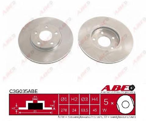 Tarcza hamulcowa przednia 1050275 AYD