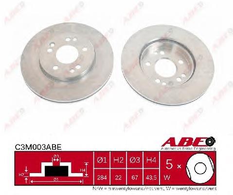 Tarcza hamulcowa przednia Mercedes 1244211612