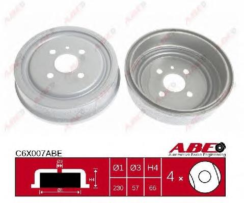 Bęben hamulcowy tylny ABE C6X007ABE cena, od 45,02 USD
