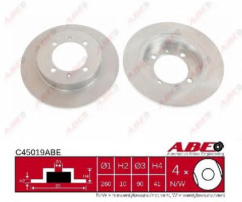 C45019ABE ABE tarcza hamulcowa tylna