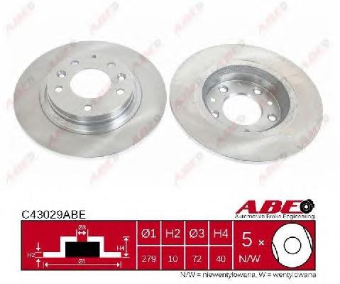 Tarcza hamulcowa tylna ABE C43029ABE cena, od 32,27 USD