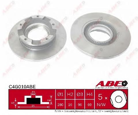 Tarcza hamulcowa tylna ABE C4G010ABE cena, od 57,01 USD