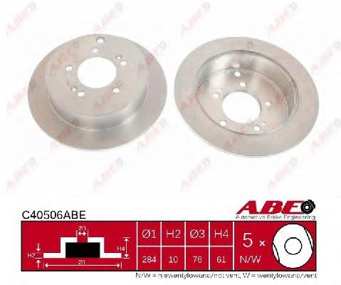 Tarcza hamulcowa tylna ABE C40506ABE cena, od 40,94 USD