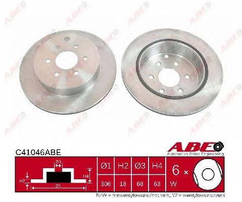 Tarcza hamulcowa tylna ABE C41046ABE cena, od 50,11 USD