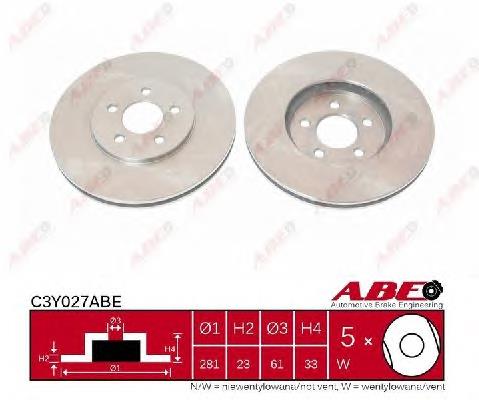 Tarcza hamulcowa przednia C3Y027ABE ABE