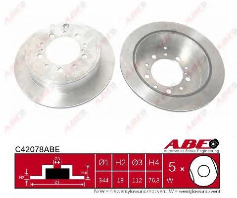 C42078ABE ABE tarcza hamulcowa tylna