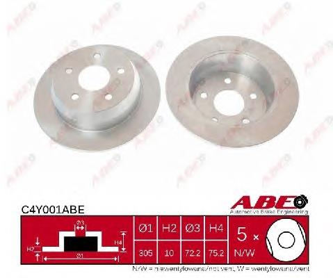 DP992C Japan Parts Tarcza hamulcowa tylna