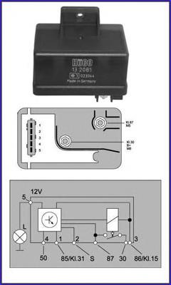 Przekaźnik świec żarowych Peugeot/Citroen 281003005 cena, od 37,46 USD