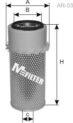 Filtr powietrza MD620563 Mitsubishi
