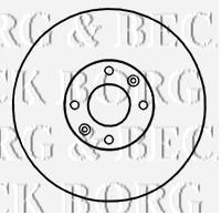 Tarcza hamulcowa przednia 424964 Peugeot/Citroen