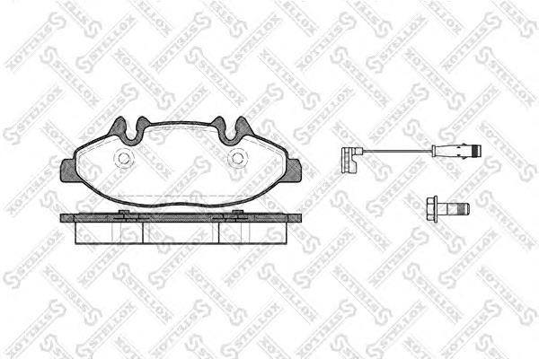 Klocki hamulcowe przednie tarczowe A6394200100 Mercedes