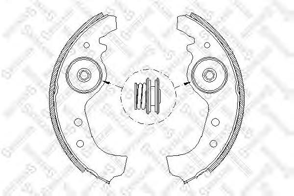 Klocki hamulcowe tylne bębnowe Fiat/Alfa/Lancia 71738375