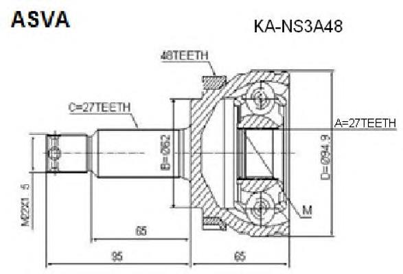 Przegub homokinetyczny przedni zewnętrzny GSP 824103 cena, od 50,75 USD