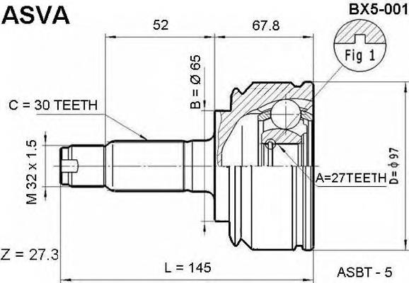 Przegub homokinetyczny przedni zewnętrzny GKN-Spidan 36789 cena, od 72,54 USD