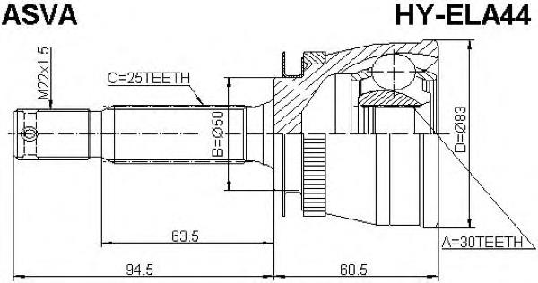 Przegub Hyundai Matrix