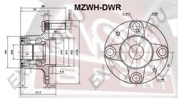 Piasta przednia Mazda Demio (DW)