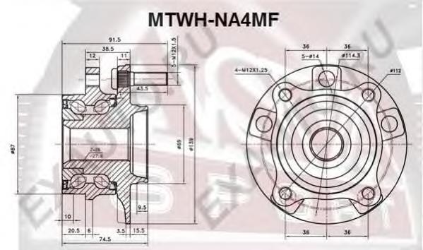 Piasta przednia Mitsubishi Grandis (NAW)