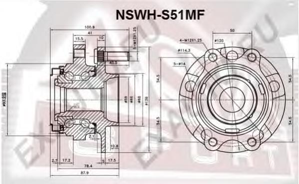 NSWHS51MF Asva piasta przednia