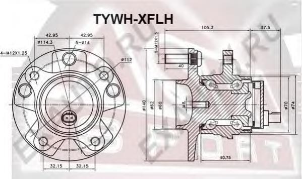 4355030021 Toyota piasta przednia