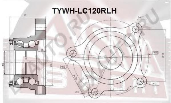 TYWHLC120RLH Asva piasta tyłna prawa