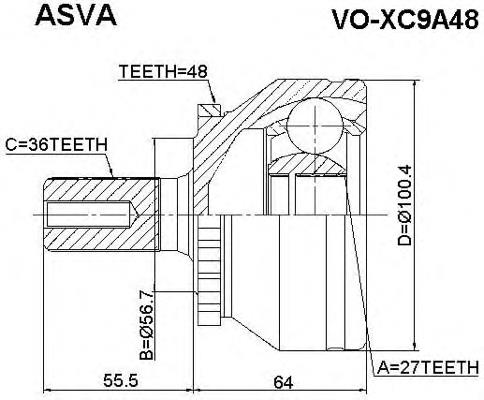 Przegub homokinetyczny przedni zewnętrzny Loebro 306681 cena, od 62,09 USD
