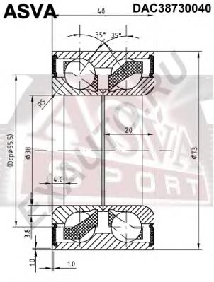 Łożysko piasty przedniej Honda 44300S04004 cena, od 24,40 USD