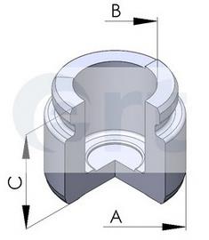 Tłoczek zacisku hamulca tylnego 150675C ERT