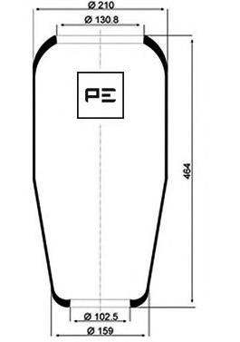 882N1 Continental/Siemens Poduszka pneumatyczna (resor pneumatyczny) mostu