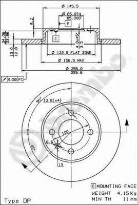 08.5149.14 Brembo tarcza hamulcowa przednia