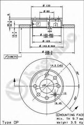 08.4475.10 Brembo tarcza hamulcowa przednia